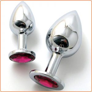 Metal butt plug silver small