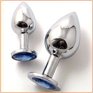 Metal butt plug silver small