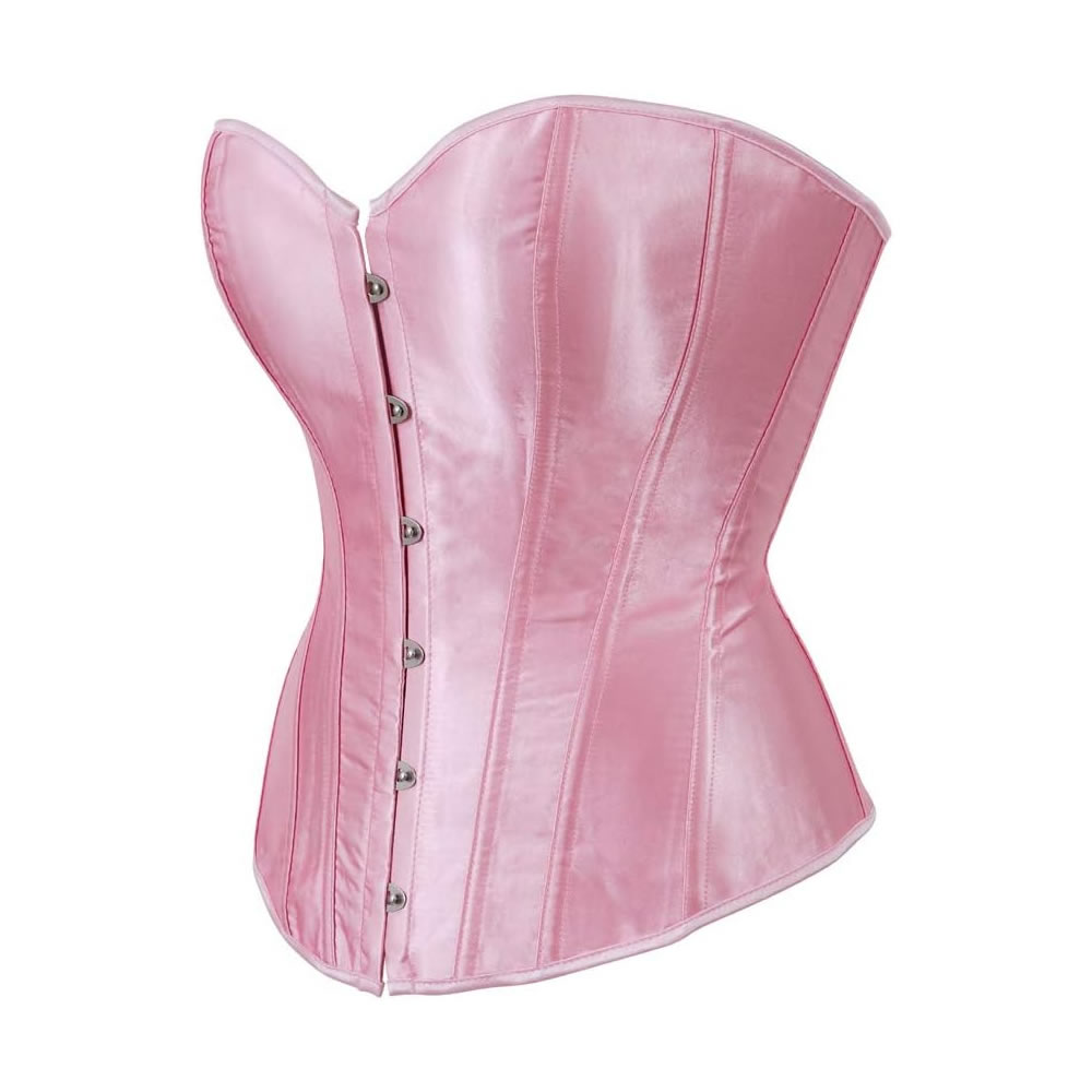 Lolita-erotic-shop-satenast-korzet-roza-2 Korzet iz satena Overbust roza