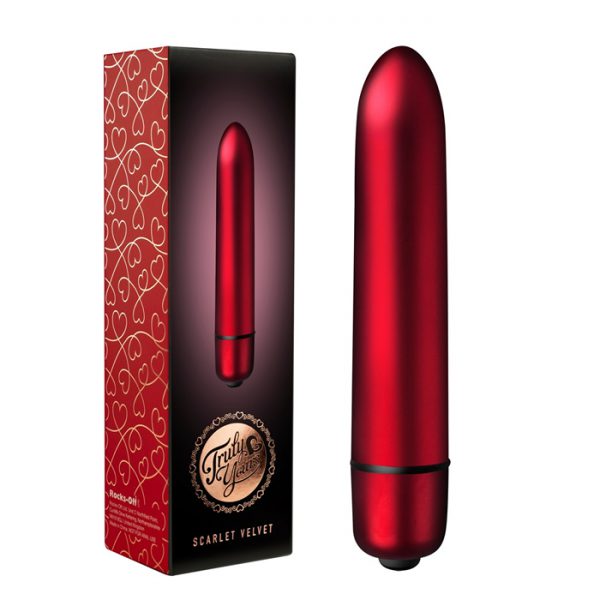 Rocks-off-scarlet-velvet-red_1 Mini vibrator Truly Yours Scarlet