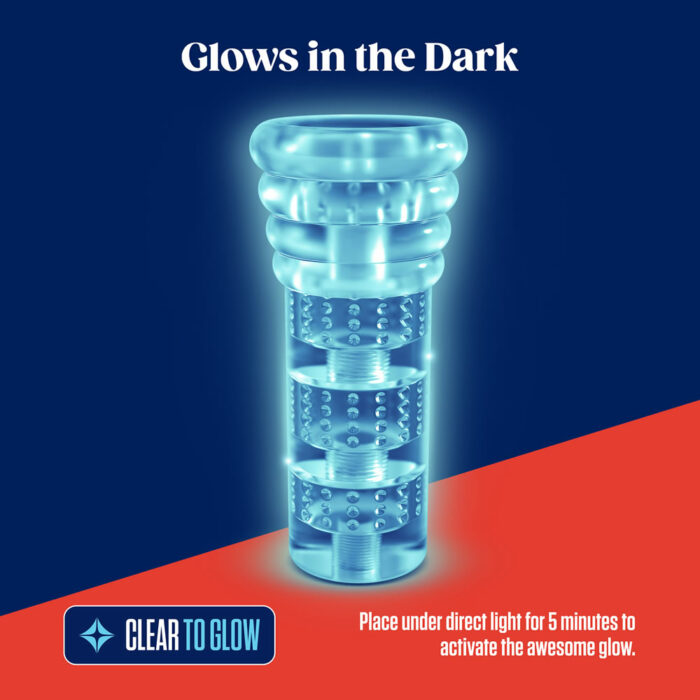Glow in the dark blur masturbator Luz Reez