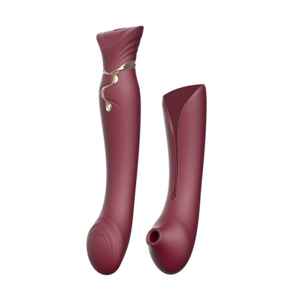 Zalo-Queen-pulse_vibrator-red_3 Zalo Queen set rdeč