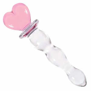 Steklen dildo Crystal heart