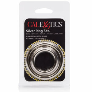 Set kovinskih obročkov Silver ring