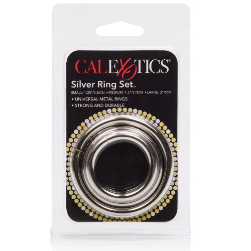 Set kovinskih obročkov Silver ring