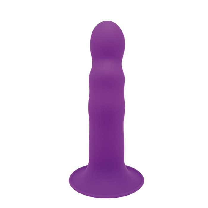 Dream toys solid love premium ribbed dildo purple Dream Toys Real Love ribbed dildo