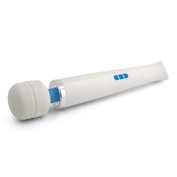 Love magic wand massager rechareable white 2 Masažer Love Magic Wand recharge bel