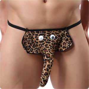 Moške šaljive tanga hlačke slonček leopard