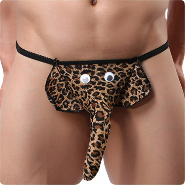 Moške šaljive tanga hlačke slonček leopard