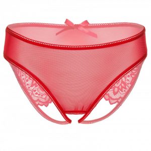 Nicolette hlačke z razporkom rdeče