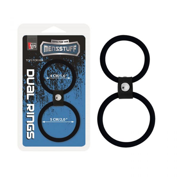 Menzstuff-dual-rings-black-obrocek-za-penis Obroček za penis Menzstuff Dual rings