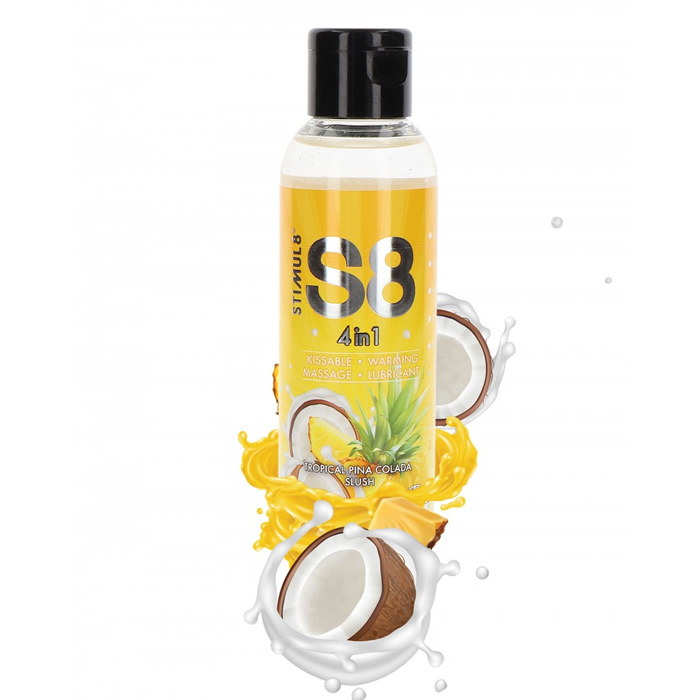 S8 4 in 1 waterbased warming massage lubricant_pineapple_pina_colada_slash S8 4 in 1 Dessert lube ananas