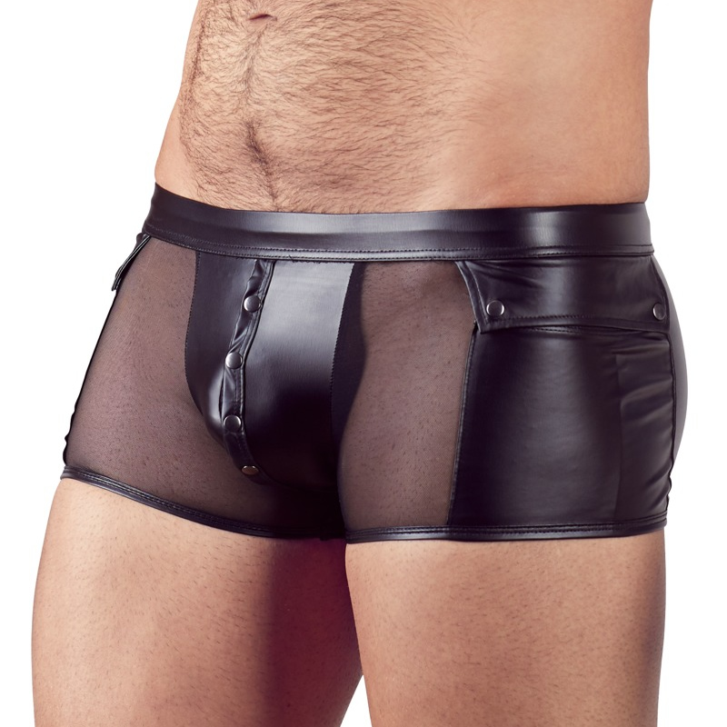 Moske bokser hlackez wetlook - prosojne z zakovicami 290060_2 Moške bokser hlačke z žepkom