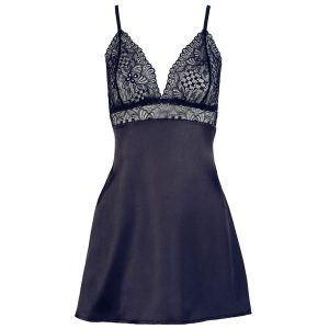 Satenast negliže s čipko