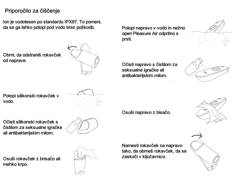 Arcwave Ion priporočilo za čiščenje in vzdrževanje