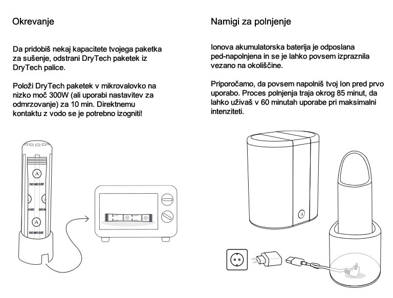 Arcwave Ion okrevanje in polnjenje