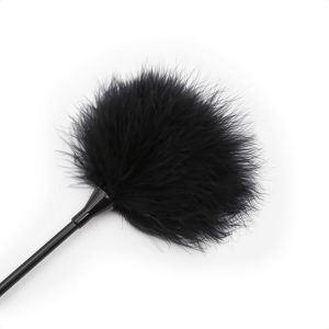 Bic s perjem Heart handle tickler crn_2 Bič s perjem Heart