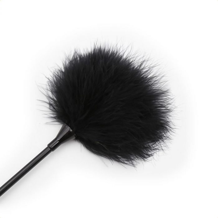 Bic s perjem Heart handle tickler crn_2 Bič s perjem Heart