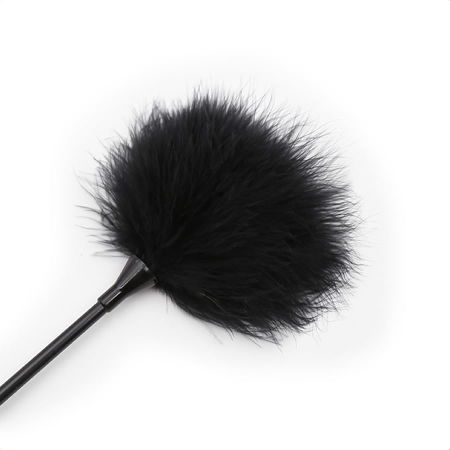 Bic s perjem Heart handle tickler crn_2 Bič s perjem Heart