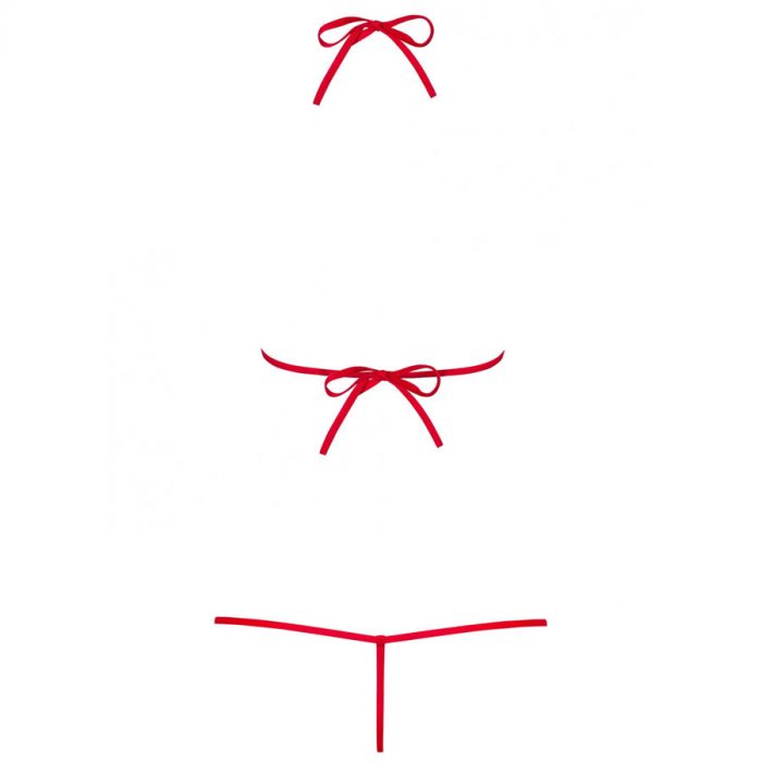 Ženski body Luiza rdeč