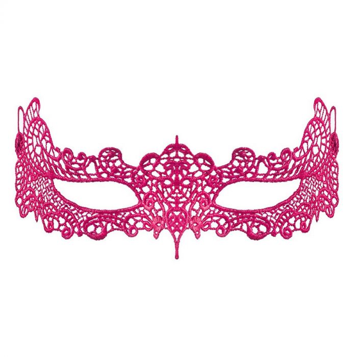 Maska za oci iz cipke roza 2 Maska za oči hot pink
