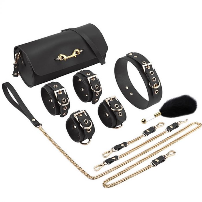 Usnjen komplet BDSM izdelkov Satchel