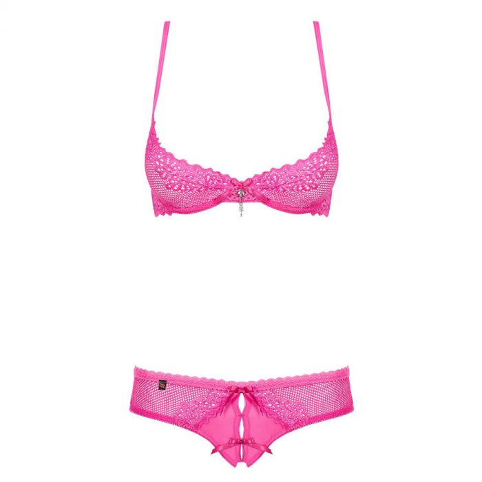 Dcodelni set zenskega perila Alabastra pink 5 Roza komplet spodnjega perila