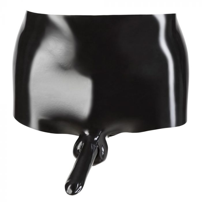 Moške Latex hlačke z rokavčkom za penis