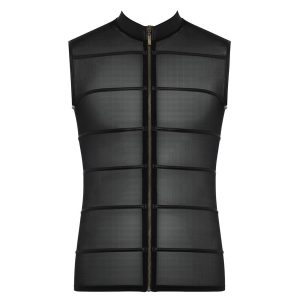 Prosojna moška majica z zadrgo