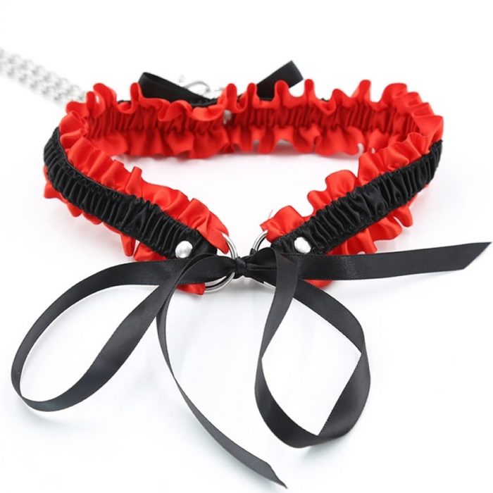 Ovratnica z lisicami Bow Heart