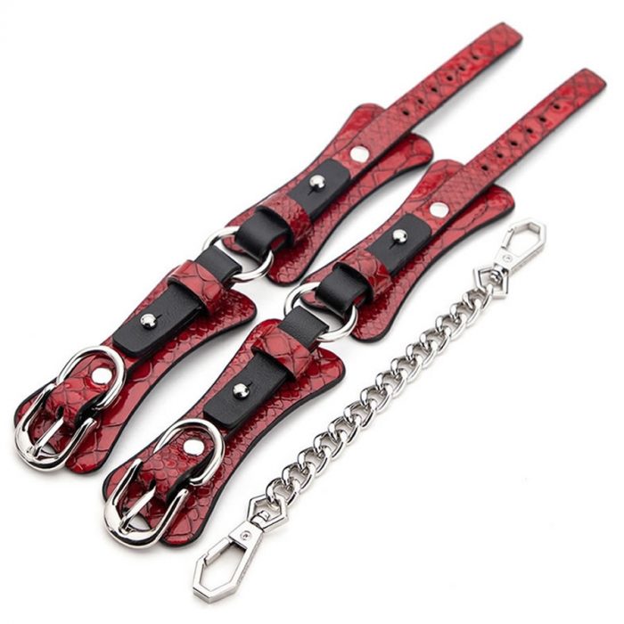 Crocodile pattern bondage set 7 pcs red_2 Komplet BDSM igračk Crocodile 7-delni