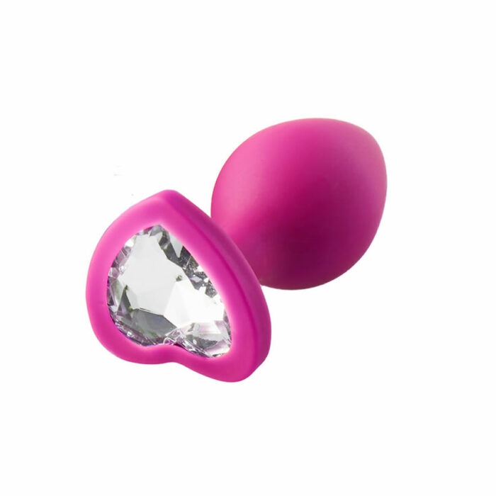 Fantasstic anal training kit roza analni cepi s srckom prozoren diamant 3 Set analnih čepov s srčkom Flirts roza