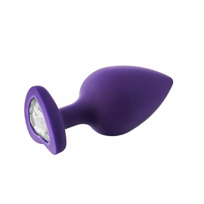 Fantasstic anal training kit vijolicni analni cepi s srckom prozoren diamant 3 Set analnih čepov s srčkom Flirts vijoličen