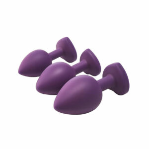 Set analnih čepov s srčkom Flirts vijoličen