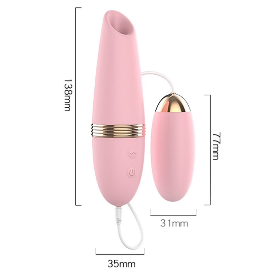 Lilo magic sucker vibe clitoral stimulator vibrating egg_3 Sesalni stimulator z vibracijskim jajčkom Magic sucker