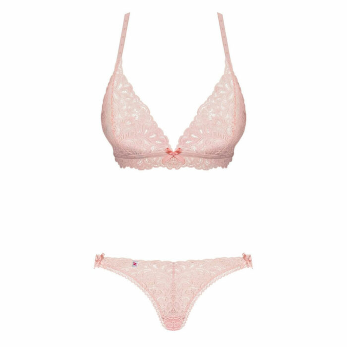 Modrcek in hlacke iz cipke Delicanta pink obsessive 5 Komplet ženskega perila Delicanta roza