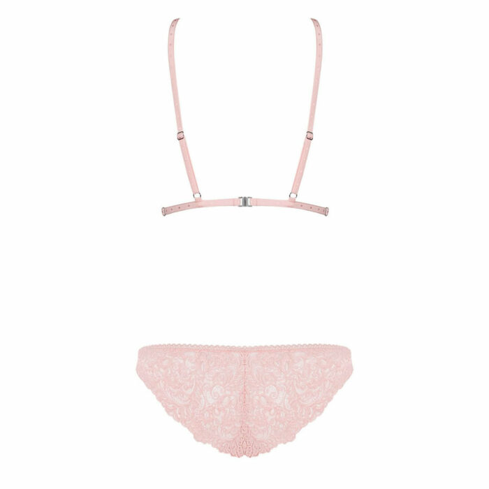 Modrcek in hlacke iz cipke Delicanta pink obsessive 6 Komplet ženskega perila Delicanta roza