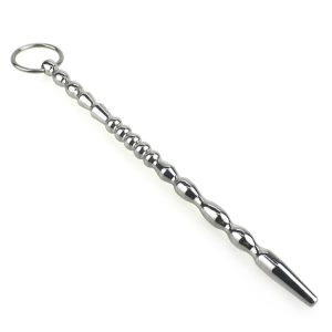 Stainless steel Ribbed urethral dilator 8,7 inch_1 Penis plug Urethral dilator 8,2"