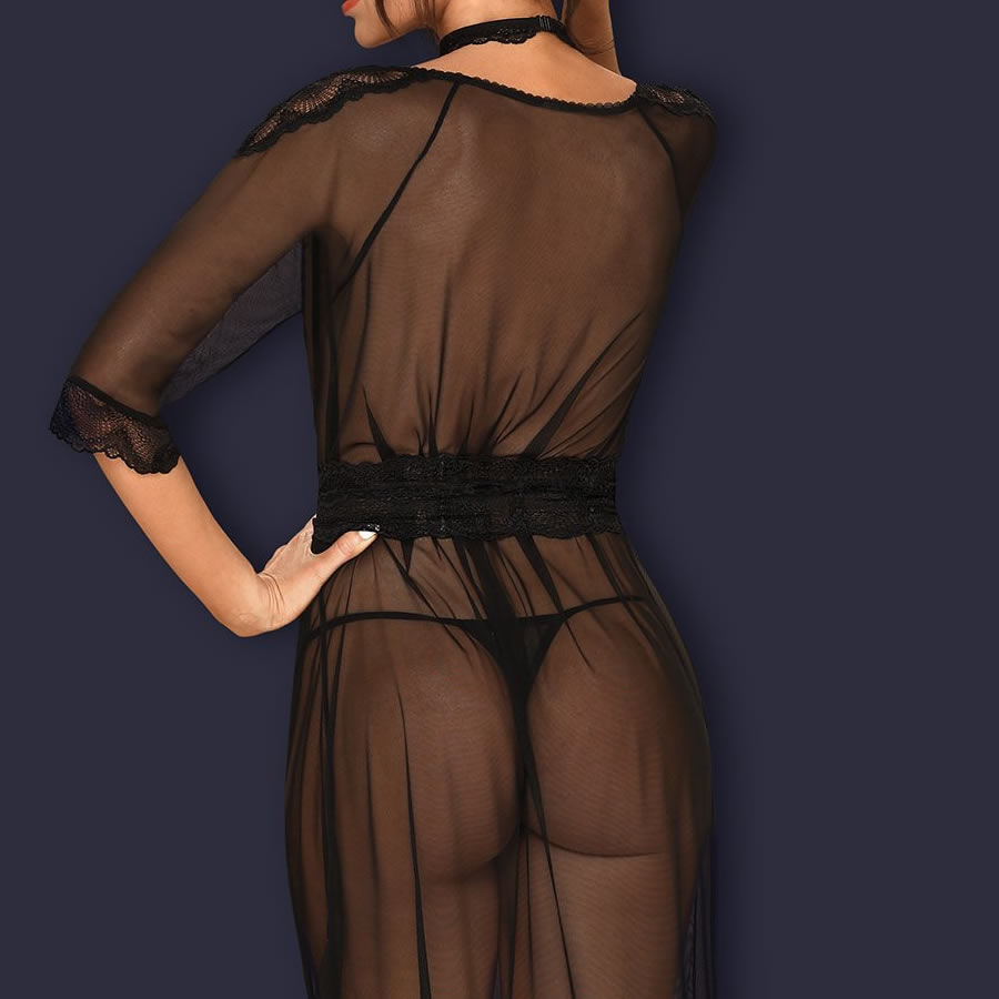 ogrinjalo Lucita kimono Obsessive 4 Prosojno ogrinjalo s čipko Lucita