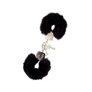 Lisice kovina & pliš DT črne