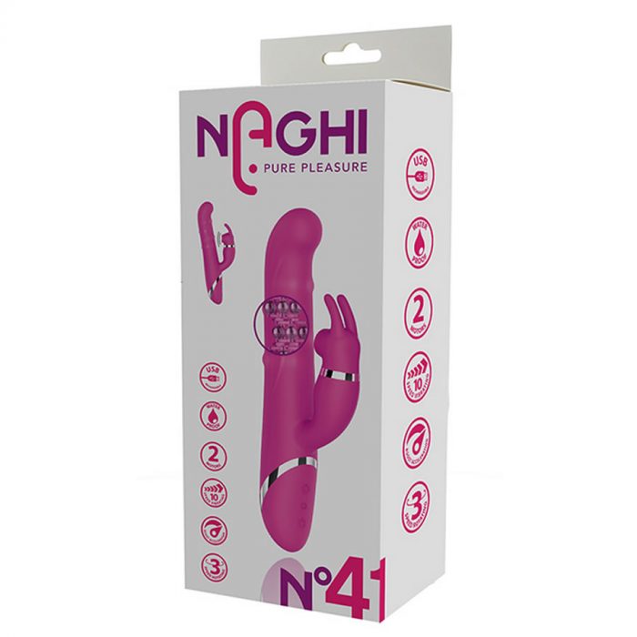 Rabbit Vibrator s sesanjem za klitoris Naghi no41 3.jp4 Rabbit vibrator s sesalno stimulacijo Naghi No41