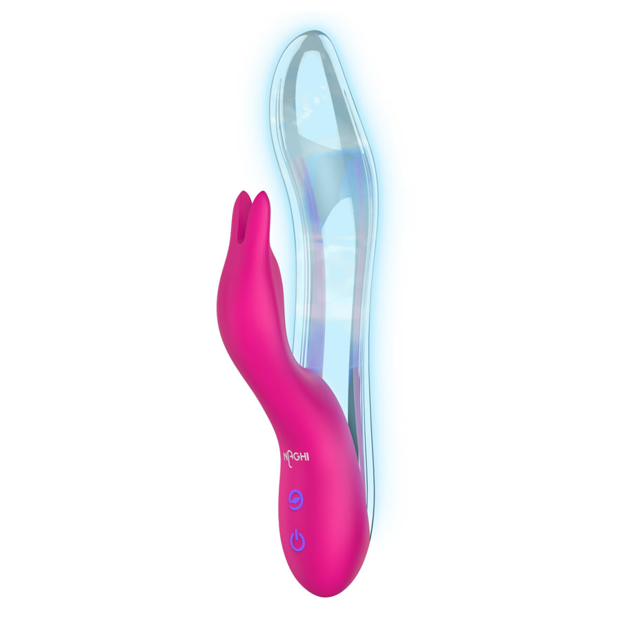 Rabbit vibrator Naghi No26 Light up pink 2 Rabbit vibrator Naghi No26 Light up
