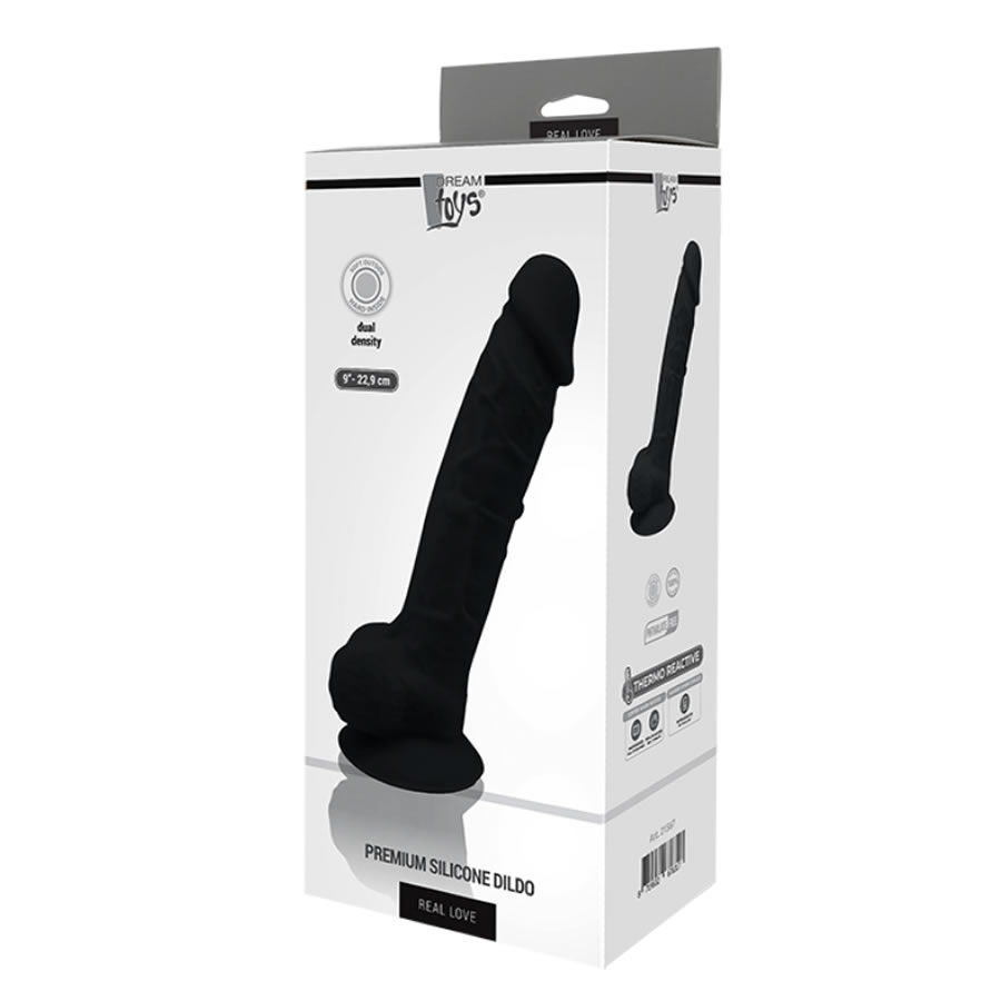 Real love dildo 9 inch black 2 Dream Toys Real Love 9" dildo črn