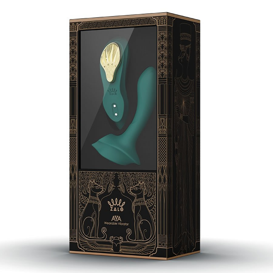 Zalo Aya wearable vibrator with remote control green 2 Zalo Aya vibrator z daljincem zelen