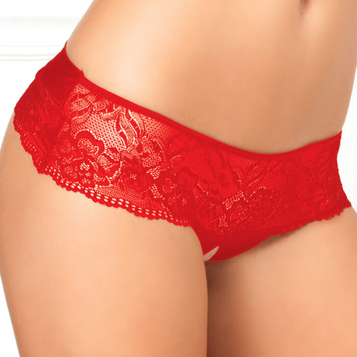 Rene Rofe lace Bow back hlacke z razporkom rdece 3 Rene Rofe Hlačke z razporkom Bow-back rdeče