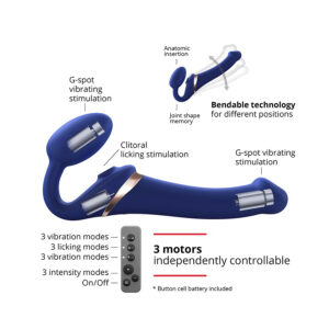 Strap on me Multi orgasm with licking stimulator blue s 2 Strap-on-me Multi orgasm Licking stimulator S