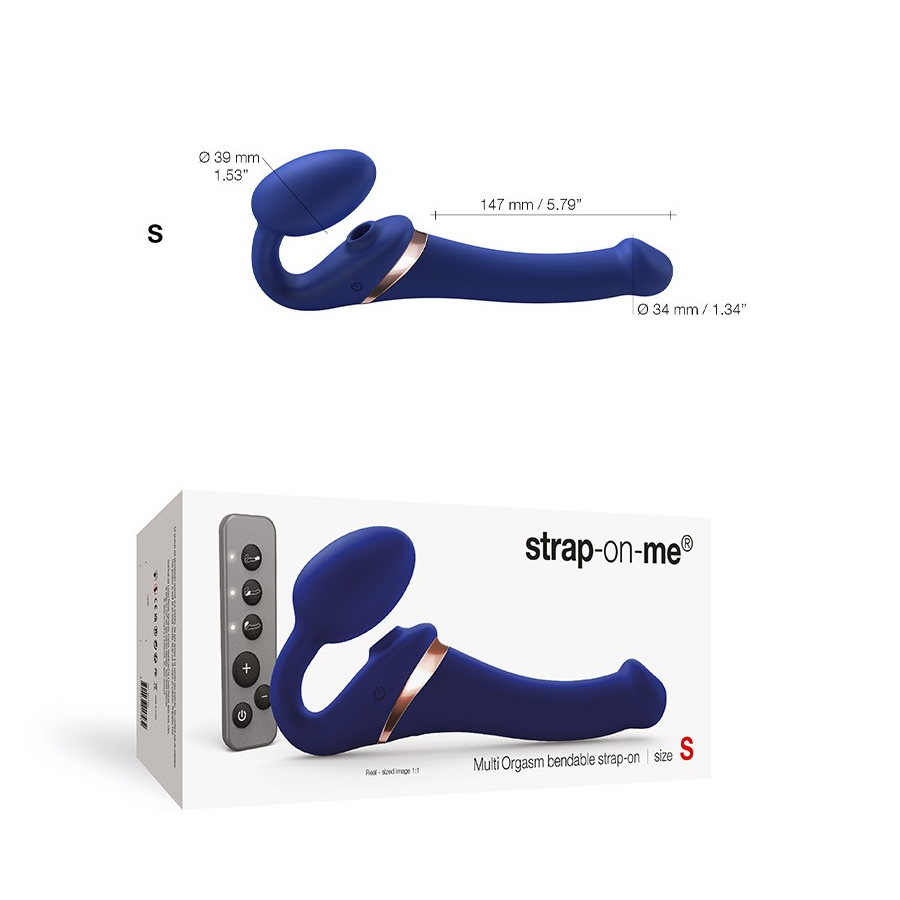 Strap on me Multi orgasm with licking stimulator blue s 5 Dimenzije strap-on