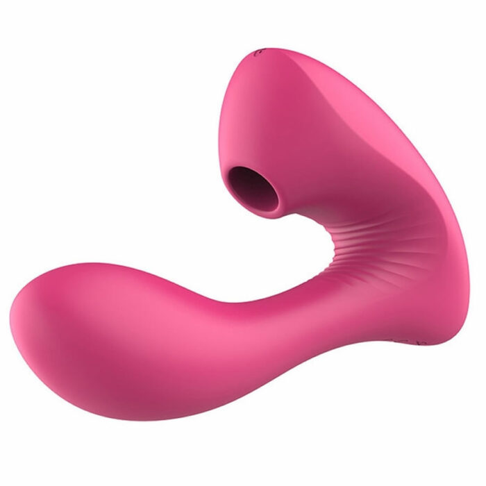G-spot and suction stimulator pink 2 Stimulator za klitoris in točko G 2v1
