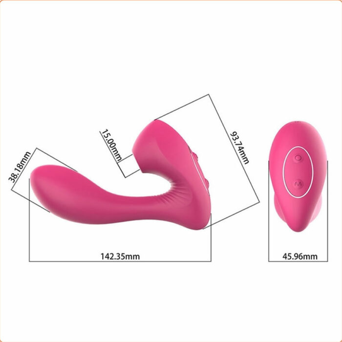 G-spot and suction stimulator pink 4 Stimulator za klitoris in točko G 2v1