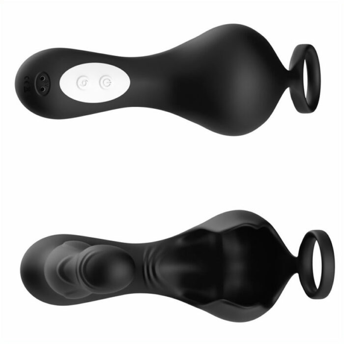 Maser prostate z vibratorjem za moda in 1obrockom za penis 5 Surround prostata and balls stimulator with ring